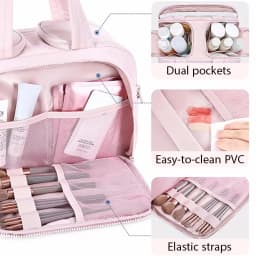 Multi Pockets Cosmetic Bag Female Travel Wash Handbag Bathroom Partition Shower Makeup Pouch Waterproof Toiletries Organizer