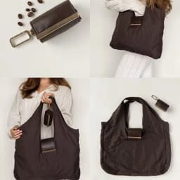 Eco-Friendly Reusable Mini Keychain Tote Bag with Key Ring - Large Capacity Lightweight Foldable Shopping Bag Expandable