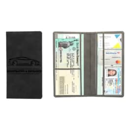 2026 Leather Car Registration Insurance Holder Driving License Cover Auto Documents Storage Bag Wallet for Men
