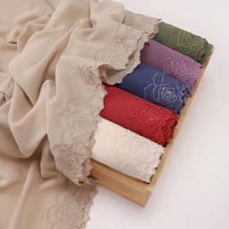New Floral Rose Embroidery Chiffon Hijab Muslim Women Headscarf Malaysia Head Wrap Luxury Islamic Ramadan Eid 70×180CM