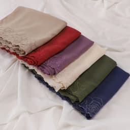 New Floral Rose Embroidery Chiffon Hijab Muslim Women Headscarf Malaysia Head Wrap Luxury Islamic Ramadan Eid 70×180CM