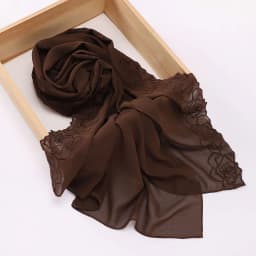 New Floral Rose Embroidery Chiffon Hijab Muslim Women Headscarf Malaysia Head Wrap Luxury Islamic Ramadan Eid 70×180CM
