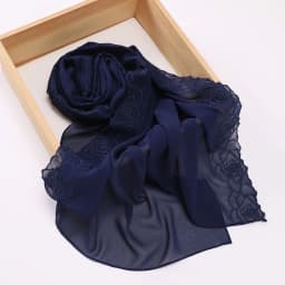 New Floral Rose Embroidery Chiffon Hijab Muslim Women Headscarf Malaysia Head Wrap Luxury Islamic Ramadan Eid 70×180CM