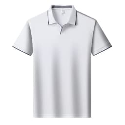 Mens Contrast Trim Polo Shirt Short Sleeve Turn Down Collar V Neck Casual Business Top For Daily Wear
