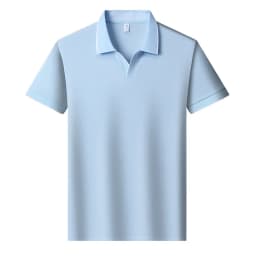 Mens Contrast Trim Polo Shirt Short Sleeve Turn Down Collar V Neck Casual Business Top For Daily Wear