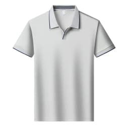Mens Contrast Trim Polo Shirt Short Sleeve Turn Down Collar V Neck Casual Business Top For Daily Wear
