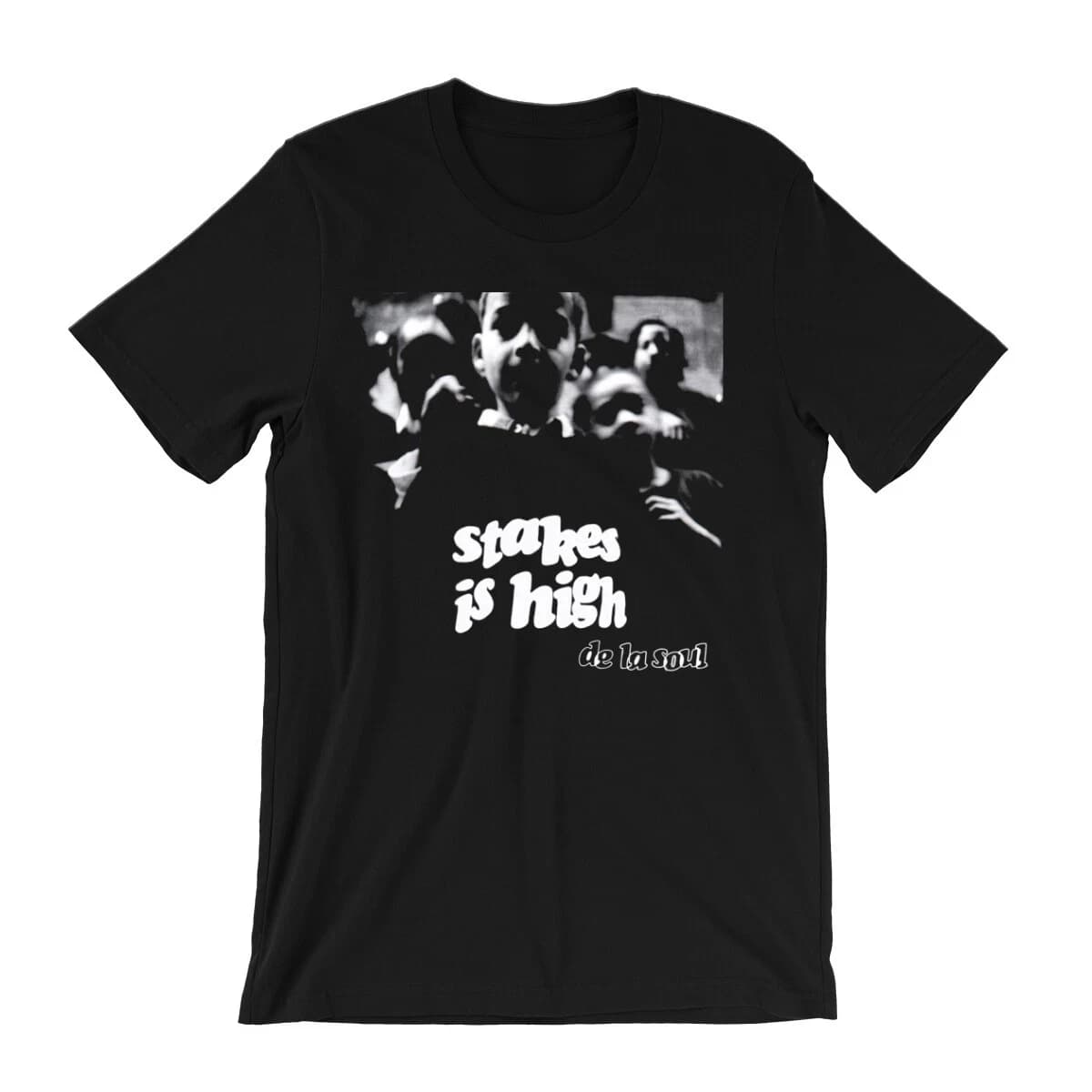 De La Soul T-shirt Stakes Is High Album Cover Art - Native Tongues Hip Hop Fan Gift Unisex Print Casual Daily Wear Short Sleeved
