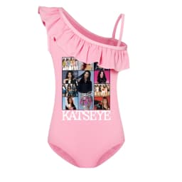 KATSEYE Swimwear Kids 2026 Summer Swimsuit Baby Girls – 2-in-1 One-Piece Bodysuit for Children Holiday Beachwear Bathing Suit