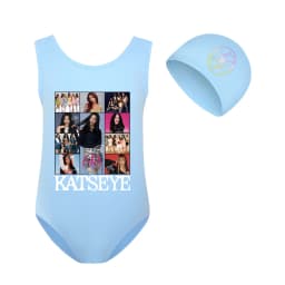 KATSEYE Swimwear Kids 2026 Summer Swimsuit Baby Girls – 2-in-1 One-Piece Bodysuit for Children Holiday Beachwear Bathing Suit