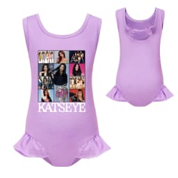 KATSEYE Swimwear Kids 2026 Summer Swimsuit Baby Girls – 2-in-1 One-Piece Bodysuit for Children Holiday Beachwear Bathing Suit