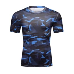 Men's Animal BJJ Rash Guard,No Gi Jiu Jitsu Compression Shirt MMA Training Rash Guard 3D Printed Sports Moisture-Wicking T-Shirt