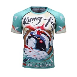 Men's Animal BJJ Rash Guard,No Gi Jiu Jitsu Compression Shirt MMA Training Rash Guard 3D Printed Sports Moisture-Wicking T-Shirt
