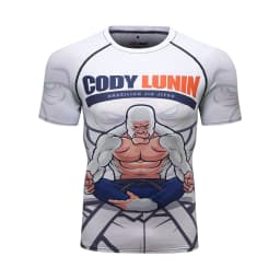Men's Animal BJJ Rash Guard,No Gi Jiu Jitsu Compression Shirt MMA Training Rash Guard 3D Printed Sports Moisture-Wicking T-Shirt