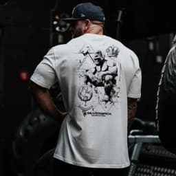 Silverback Gorilla Gym T-Shirt, All-Seeing Eye Spartan Graphic, Cotton Workout Streetwear For Men Bodybuilding Powerlifting