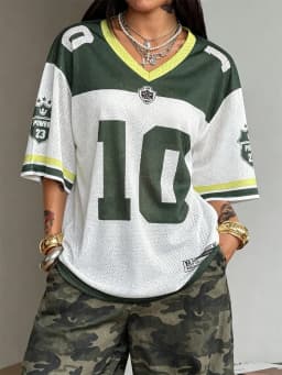 2026 Retro Mesh Jersey Clothes - Oversized Y2K Streetwear for Women, Casual Sporty Top for Summer, Party & Daily Wear