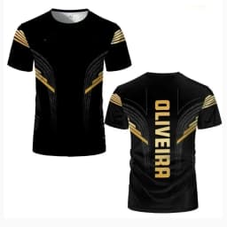 Men's Black Gold Fight Style T-Shirt, MMA Training Athletic Tee Summer outdoor quick-drying fitness boxing 3D printed T-shirt