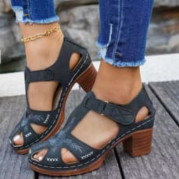 Dance Roman Sandals Women's 2026 Summer New Openwork Woven Wedge Heel Block Heel Platform Women's Shoes