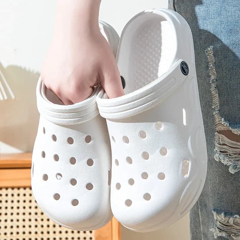 Summer Hollow-Out Open-Toe Non-Slip Sandals Soft Sole Lightweight Thick-Soled Outdoor Sandals