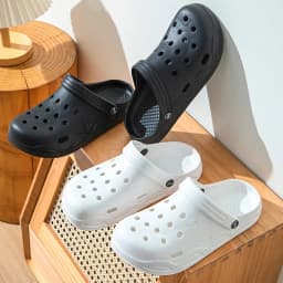 Summer Hollow-Out Open-Toe Non-Slip Sandals Soft Sole Lightweight Thick-Soled Outdoor Sandals