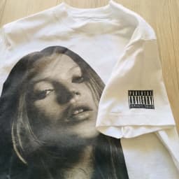Kate Moss Pattern Printed T-shirt Women Men Casual Oversized Streetwear Cotton Short Sleeve Harajuku Retro Unisex Y2k T-shirts