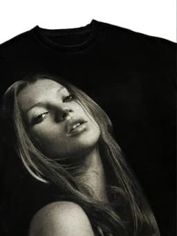 Kate Moss Pattern Printed T-shirt Women Men Casual Oversized Streetwear Cotton Short Sleeve Harajuku Retro Unisex Y2k T-shirts