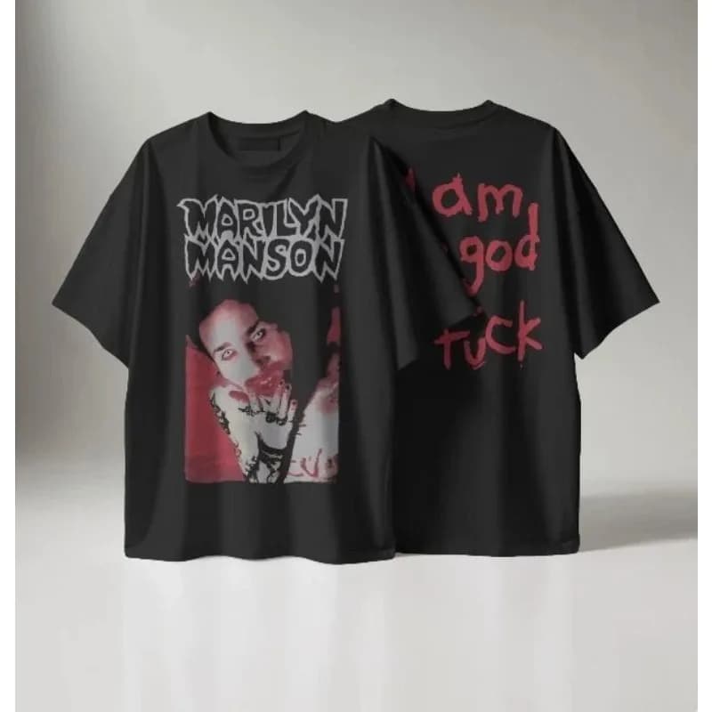 Marilyn Manson T-shirt God Men's T-shirt Summer New Style Unisex Casual Cotton T-shirt
