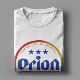 Orion Okinawa Beer T-Shirt Mens Y2K Basic T Shirts Beach O Neck Trendy Cool Tee Shirt Print Oversize Tops