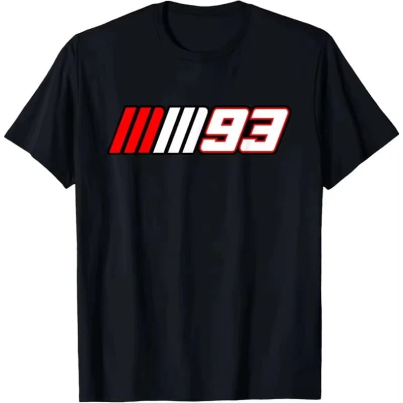 2026 New Summer Motorcycle Race Car No. 93 Printed Graphic T-shirt Fashion Harajuku Kawaii T-shirt Women's Y2K Clothing