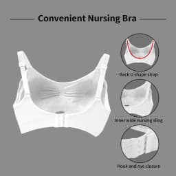 Soft Nursing Bras for Women Comfortable Maternity Bras Seamless Breastfeeding Bras with Easy Access Clips, Pregnancy Postpartum