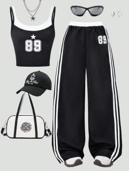 Girls' Fashion Pants Summer, Girls' Outdoor Casual Digital Pattern White Striped Pants