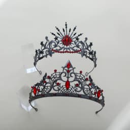 1/2pcs Hip-hop Punk Style Cool Fashion Gorgeous Mysterious Red Crown Set Bride Character Midnight Party Outfit Hair Accessory
