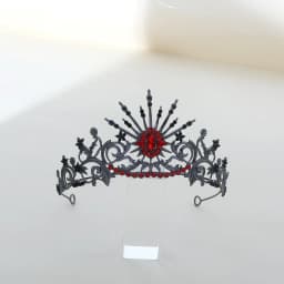1/2pcs Hip-hop Punk Style Cool Fashion Gorgeous Mysterious Red Crown Set Bride Character Midnight Party Outfit Hair Accessory