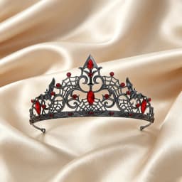1/2pcs Hip-hop Punk Style Cool Fashion Gorgeous Mysterious Red Crown Set Bride Character Midnight Party Outfit Hair Accessory