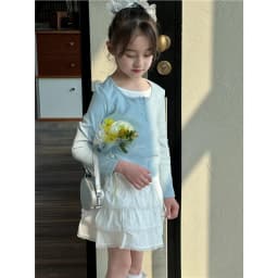 RAISE Summer Kids Girls Skirt White Children Girls Bubble Cake Skirts Elastic Waist Infant Baby Girl Lace Skirt 1-12Y Girl Dress