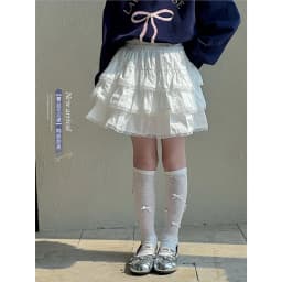RAISE Summer Kids Girls Skirt White Children Girls Bubble Cake Skirts Elastic Waist Infant Baby Girl Lace Skirt 1-12Y Girl Dress