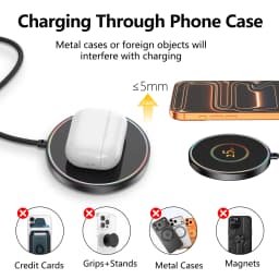 Wireless Charger 25W Mobile Phone Chargers Stand For iPhone 17 16 15 14 13 12 Pro Max Samsung Xiaomi Fast Charging Dock Station