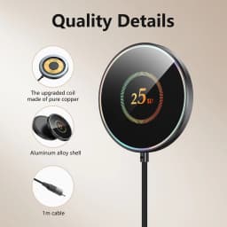 Wireless Charger 25W Mobile Phone Chargers Stand For iPhone 17 16 15 14 13 12 Pro Max Samsung Xiaomi Fast Charging Dock Station