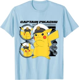 Pokémon - Horizons Captain Pikachu T-Shirt S-6XL