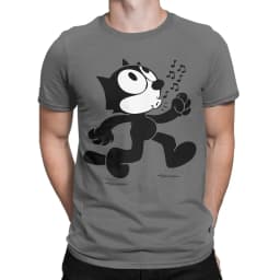 Felixes The Cat Walking T-Shirts for Men Women Fashion 100% Cotton Tees Crew Neck Short Sleeve T Shirt Gift Idea Tops