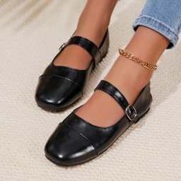 New Spring Fashion Solid Color Women's Mary Jane Shoes 2026 Luxury Round Toe Buckle Loafers Comfortable Office Womens Flat Shoes