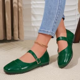 New Spring Fashion Solid Color Women's Mary Jane Shoes 2026 Luxury Round Toe Buckle Loafers Comfortable Office Womens Flat Shoes