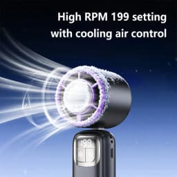 Lenovo Handheld Fan Cooling Ice Cooler Rechargeable USB Brushless Motor 199 High Speed Turbo Jet Fan for Outdoor Travel Office
