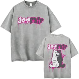 Washed Vintage Anime Danganronpa Moms Against Nagito Komaeda Graphic T-shirts Men Manga Funny Oversized Short Sleeve T Shirts