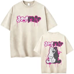 Washed Vintage Anime Danganronpa Moms Against Nagito Komaeda Graphic T-shirts Men Manga Funny Oversized Short Sleeve T Shirts