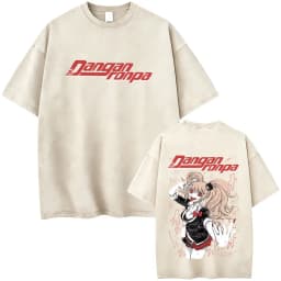Washed Vintage Anime Danganronpa Moms Against Nagito Komaeda Graphic T-shirts Men Manga Funny Oversized Short Sleeve T Shirts