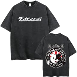Washed Vintage Anime Danganronpa Moms Against Nagito Komaeda Graphic T-shirts Men Manga Funny Oversized Short Sleeve T Shirts