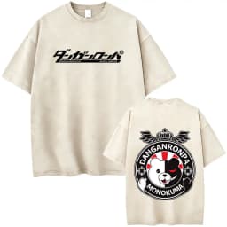 Washed Vintage Anime Danganronpa Moms Against Nagito Komaeda Graphic T-shirts Men Manga Funny Oversized Short Sleeve T Shirts