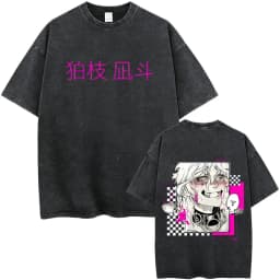 Washed Vintage Anime Danganronpa Moms Against Nagito Komaeda Graphic T-shirts Men Manga Funny Oversized Short Sleeve T Shirts