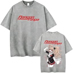Washed Vintage Anime Danganronpa Moms Against Nagito Komaeda Graphic T-shirts Men Manga Funny Oversized Short Sleeve T Shirts