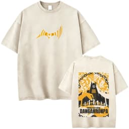 Washed Vintage Anime Danganronpa Moms Against Nagito Komaeda Graphic T-shirts Men Manga Funny Oversized Short Sleeve T Shirts